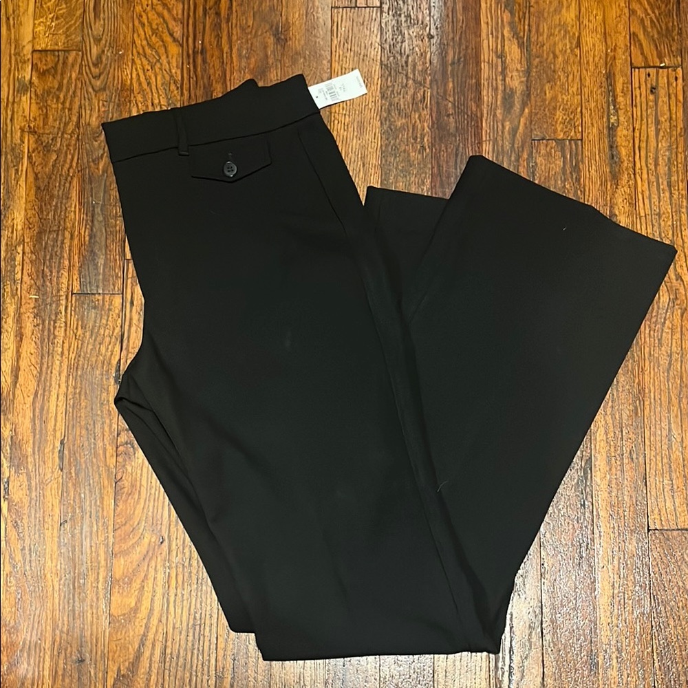 Black Full Length Straight Leg Trousers